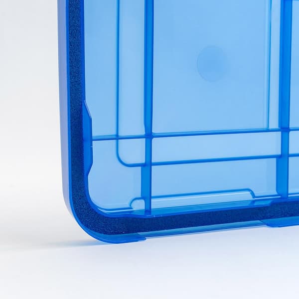 Clear Plastic Storage Bins with Clip-Lock Lids, 16x11x7 in.