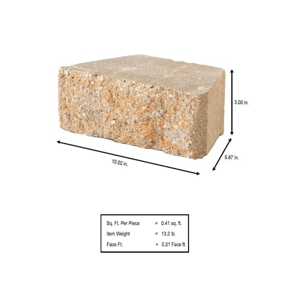Pavestone 3 in. x 10 in. x 6 in. Rivertown Concrete Pavestone 3 in. x 10 in. x 6 in. Rivertown Concrete