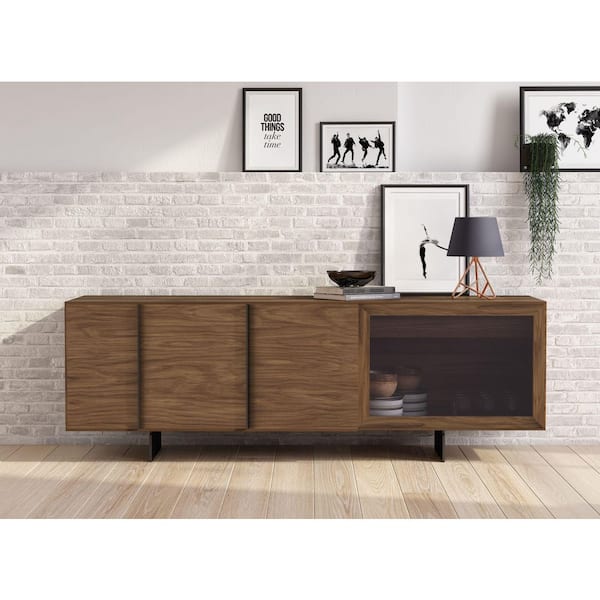 Glencoe Walnut Veneer 89 in. Buffet
