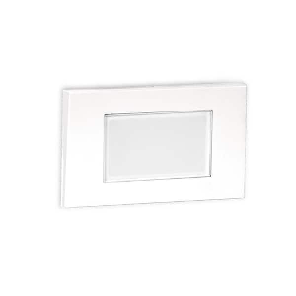 WAC LIMITED 4-Watt Diffused 1-Light Line Voltage White LED Stair Light or Wall Light, 3000K