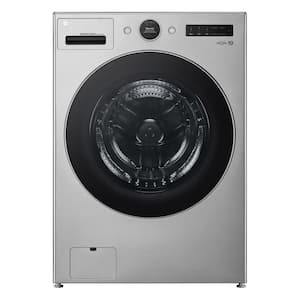 5.0 cu. ft. Mega Capacity Smart Front Load Electric All-in-One Washer Dryer Combo with TurboWash 360 in Graphite Steel