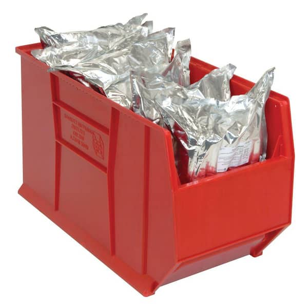 Uline Trash Can with Wheels - 65 Gallon, Red