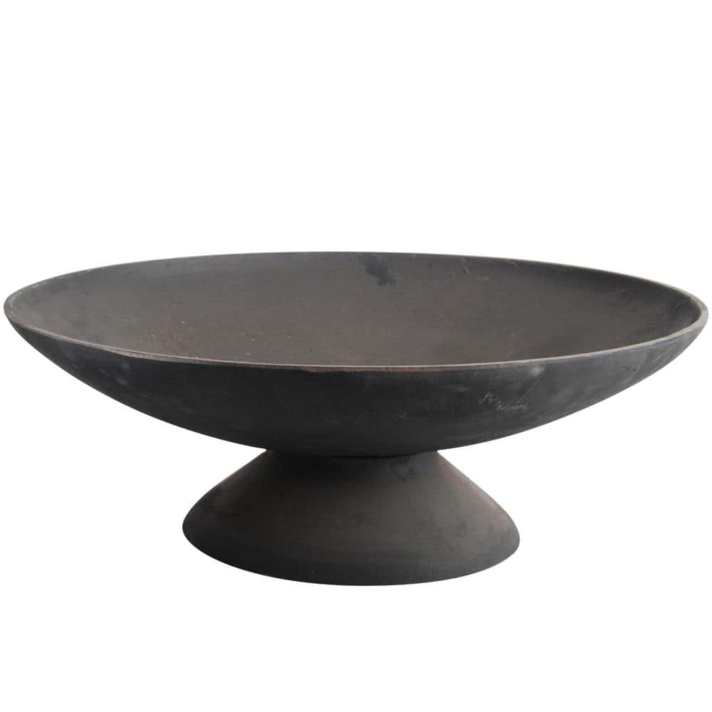 Esschert Design Fancy Flames 23 in. x 8 in. Round Cast Iron Wood ...