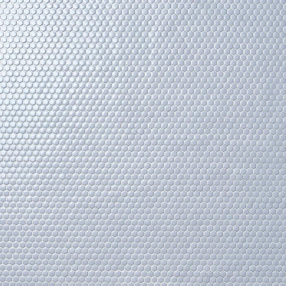 Bliss Edged Hexagon Gray 10.03 in. x 11.61 in. Polished Porcelain Floor and Wall Mosaic Tile (0.80 Sq. Ft./Each) price history on PriceWatchPro