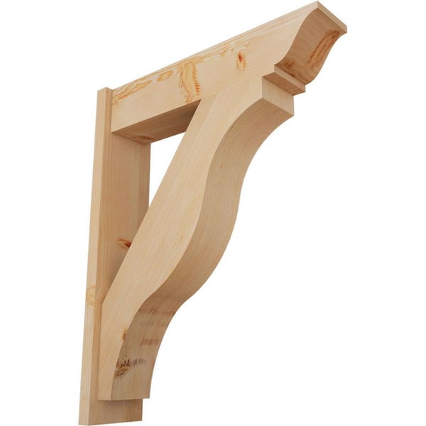 Ekena Millwork 8 in. x 38 in. x 30 in. Douglas Fir Fuston Traditional Smooth Outlooker