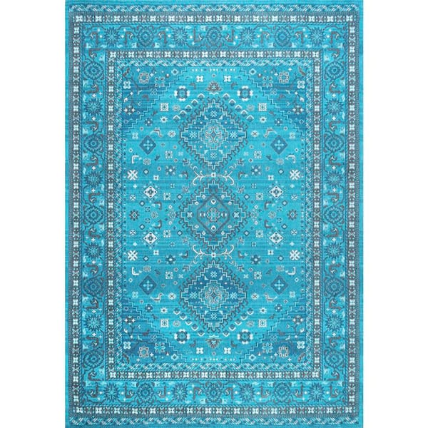 nuLOOM Daenerys Persian Blue 5 ft. x 8 ft. Area Rug