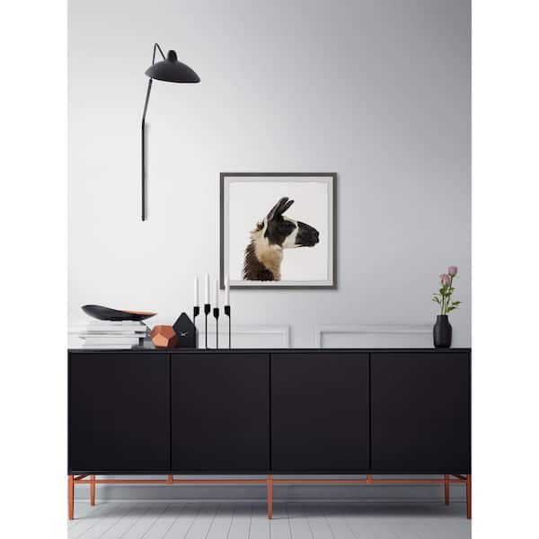 Unbranded 24 in. H x 24 in. W "Llama Profile" by Marmont Hill Framed Printed Wall Art