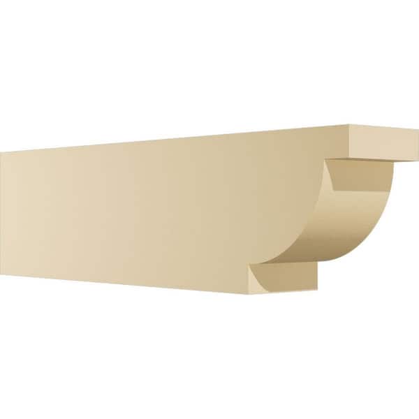 Ekena Millwork 5 in. W x 8 in. H x 30 in. L Standard Alpine Signature Urethane Outlooker Rafter Tail, Primed Tan
