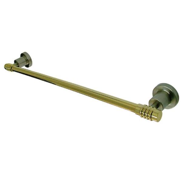 Kingston Brass Milano 18 in. Towel Bar in Polished Brass and Satin Nickel