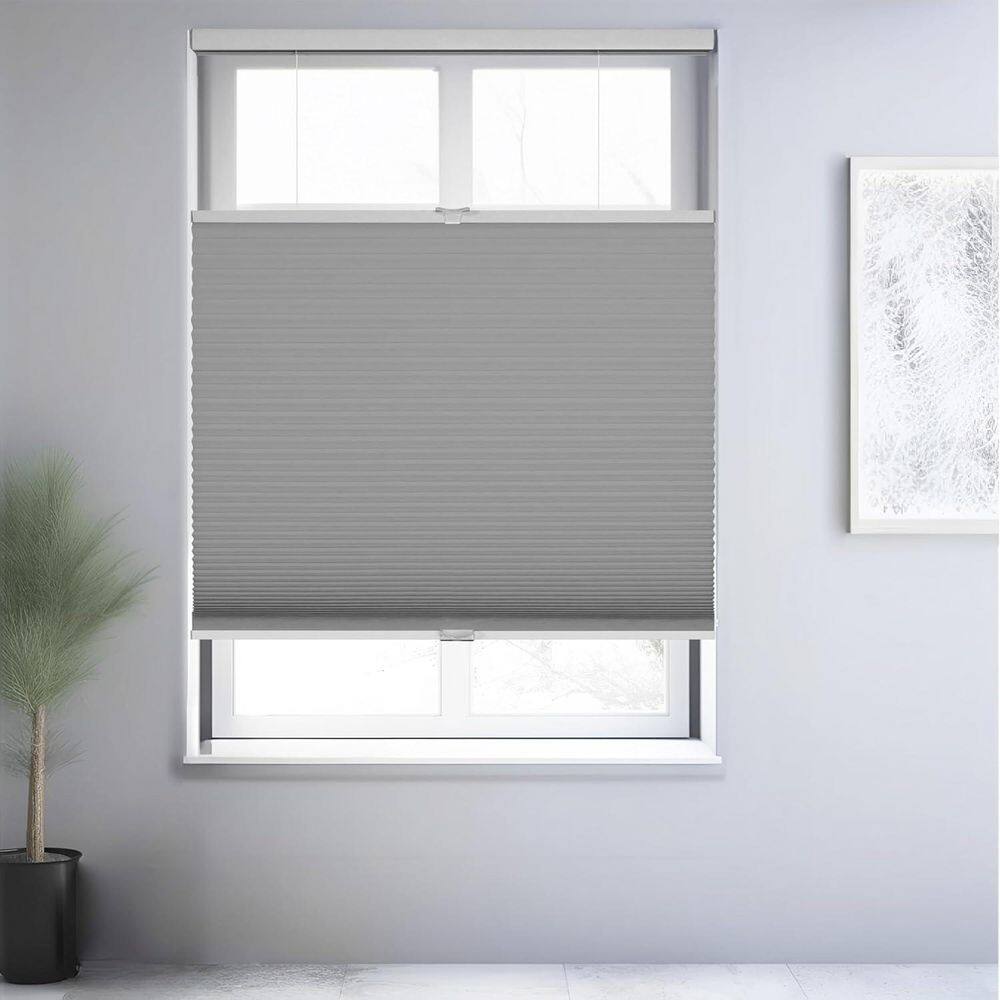 Cut-to-Size Grey Blackout Cordless Top Down Bottom Up Polyester Cellular Shades 21.75 in. W x 72 in. L price history on PriceWatchPro