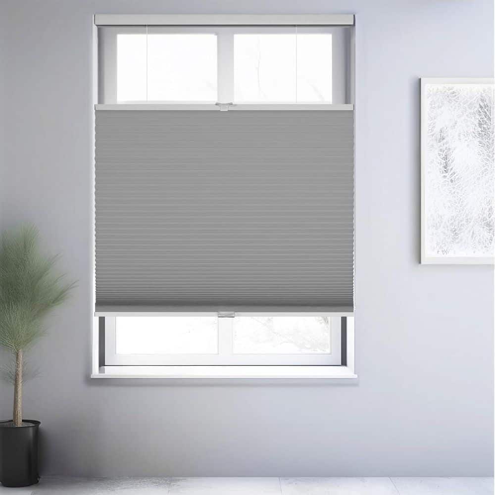 Cut-to-Size Grey Blackout Cordless Top Down Bottom Up Polyester Cellular Shades 23.75 in. W x 48 in. L price history on PriceWatchPro