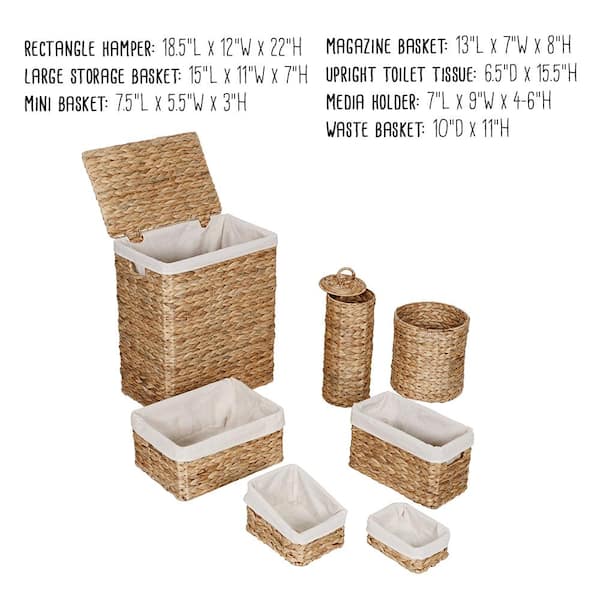 Aquatica Rio Self Adhesive Bathroom Storage Container & Waste Basket