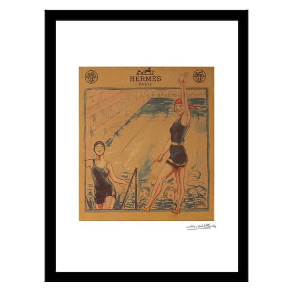 VENICE BEACH Collections Vintage Pool Ladies by Fairchild Paris 1-Piece Framed Graphic Print Abstract Poster Art Print 18 in. x 14 in.