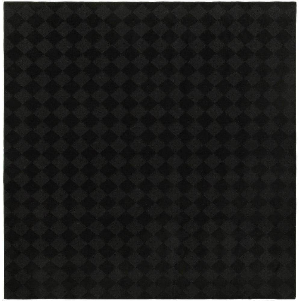 Garland Rug Diamond Black 12 ft. x 12 ft. Area Rug CL020N14414415 - The ...