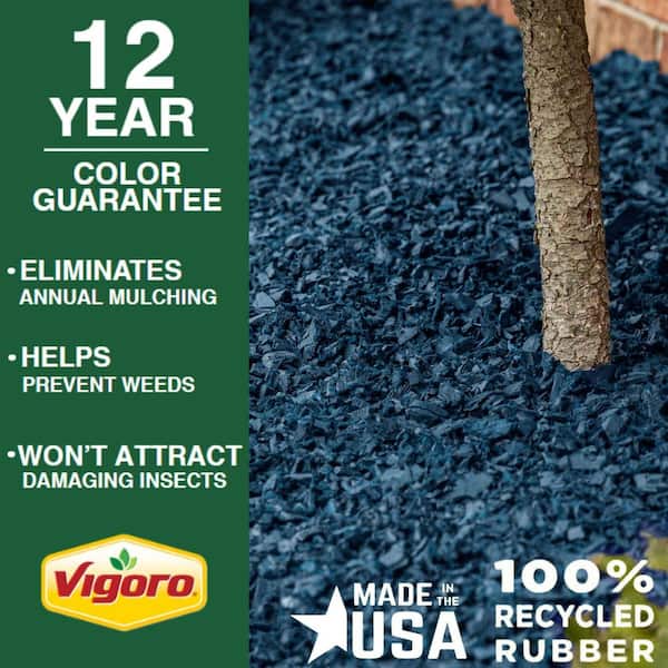 Vigoro 75 cu. ft. Blue Recycled Rubber Mulch (50 Bags) GN15BL50