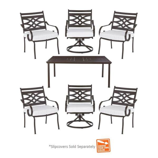 Hampton Bay Middletown 7-Piece Patio Dining Set with Cushion Insert (Slipcovers Sold Separately)