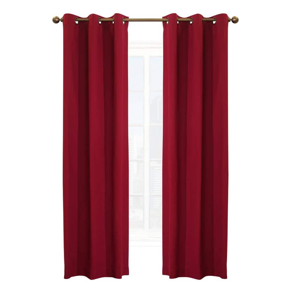 Weathermate Grommet Burgundy Cotton Smooth 40 in. W x 63 in. L Grommet Indoor Room Darkening Curtain (Double Panels) price history on PriceWatchPro