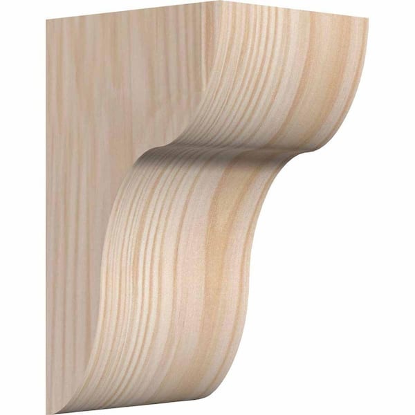 Ekena Millwork 5-1/2 in. x 6 in. x 10 in. Douglas Fir Carmel Smooth Corbel