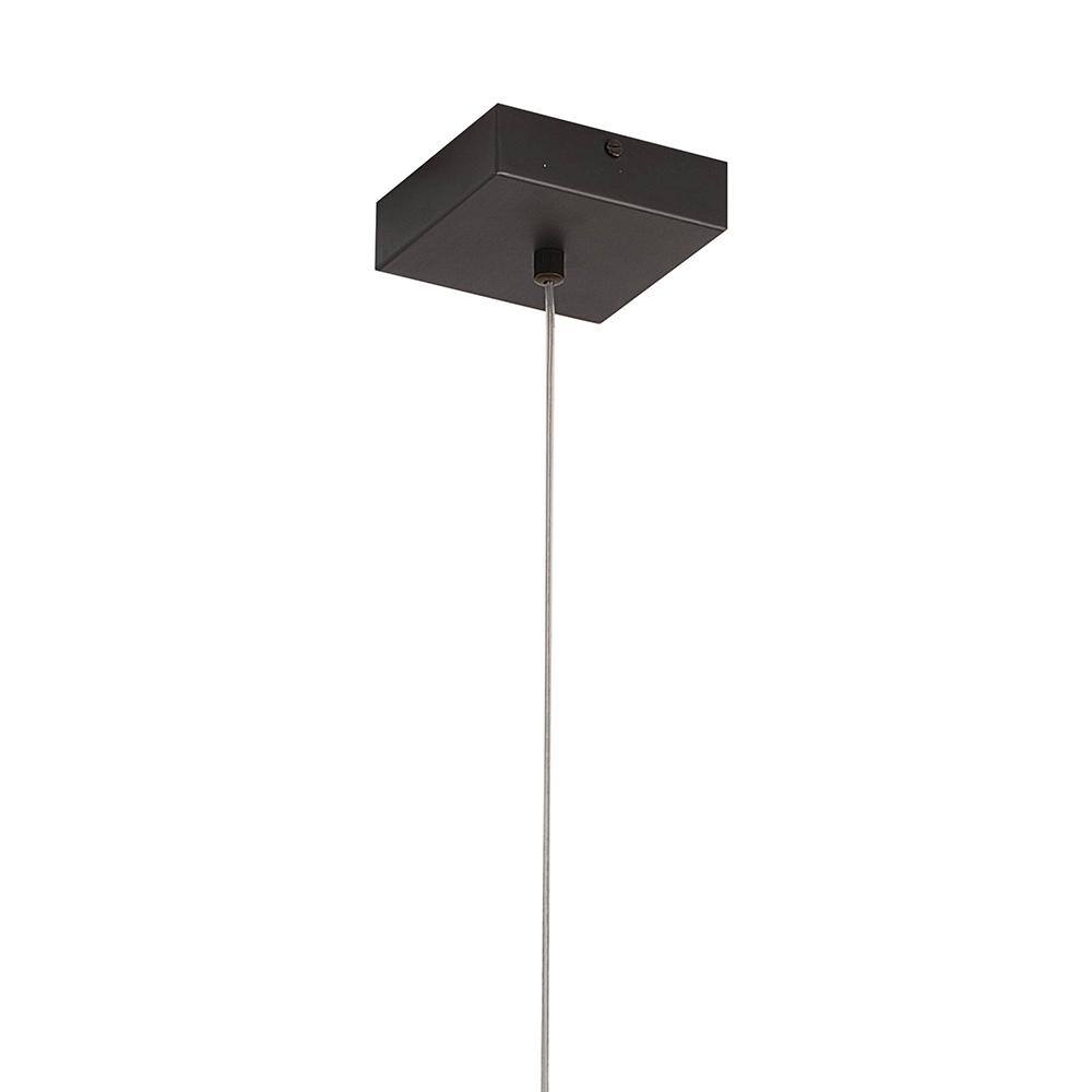 Matte Black Mini LED Pendant Light with Crystal