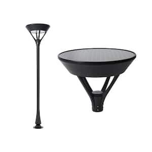 Solar Black LED Pedestrian Path Light 20-Watt 2600 Lumens 5000K