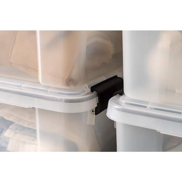 IRIS USA 19qt WEATHERPRO Airtight Plastic Storage Bin with Lid and Seal and  Secure Latching Buckles