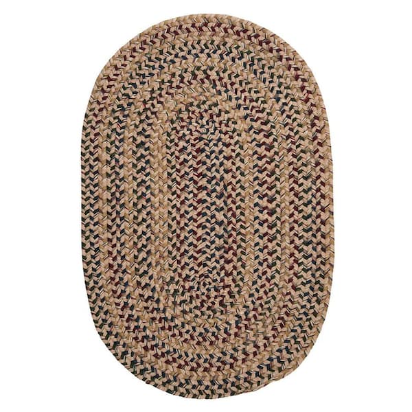 Home Decorators Collection Winchester Oatmeal 22 in. x 34 in. Oval Moroccan Wool Blend Area Rug