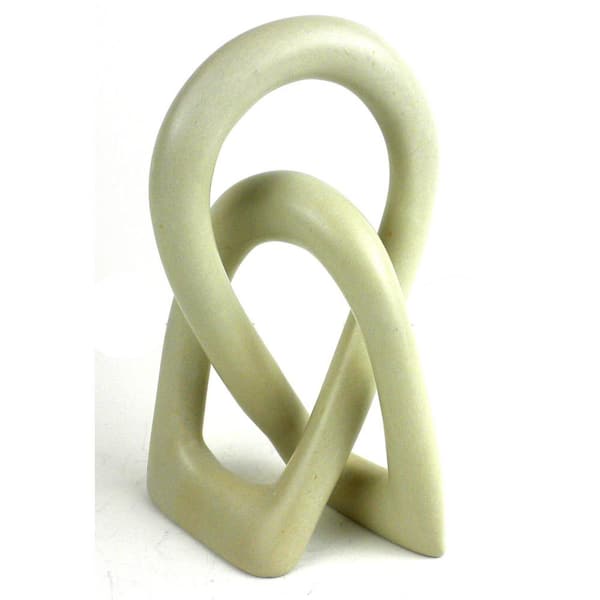 Global Crafts 6 in. Natural Stone Eternal Love Knot Sculpture