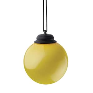 5 in. Yellow LED Hanging Patio Globe