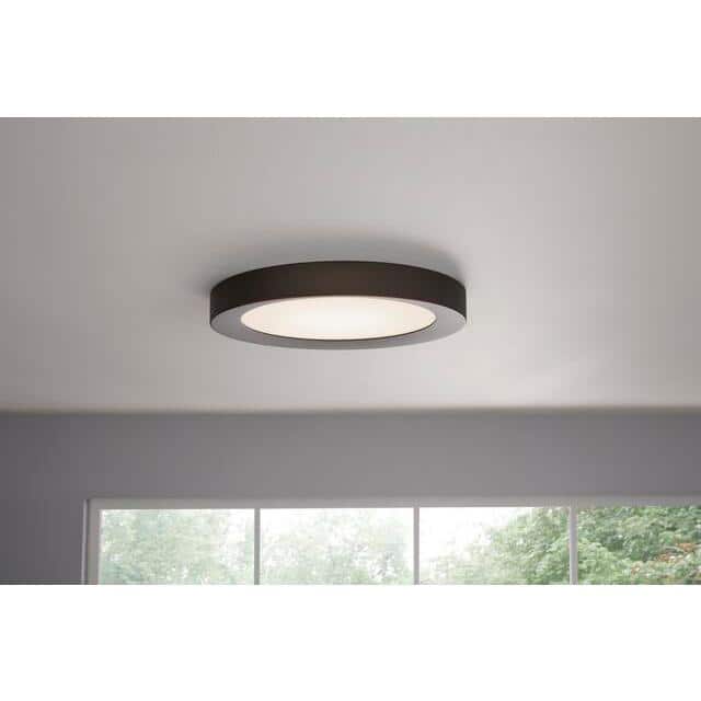 Calloway 19 in. Matte Black Concave Selectable LED Flush Mount price history on PriceWatchPro