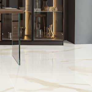 Ader Calacatta 32 in. x 32 in. Polished Porcelain Marble Look Floor and Wall Tile (554.58 sq. ft./Pallet)