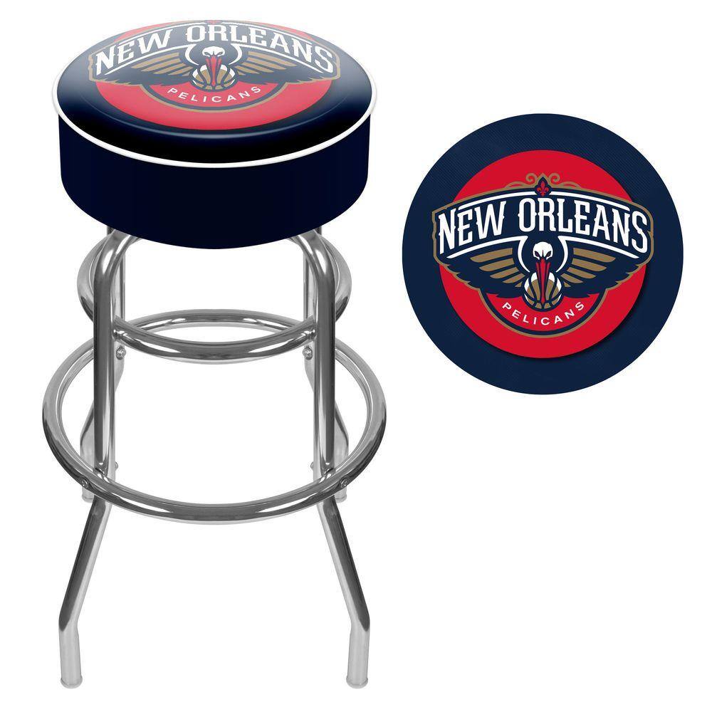 New Orleans Pelicans Blue Vinyl Swivel Bar Stool