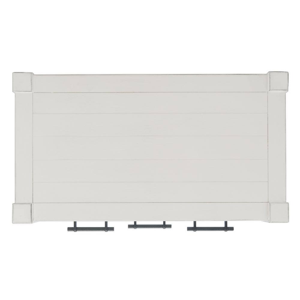 Filbert Distressed White 28'' Wood & Metal Console Table with Storage
