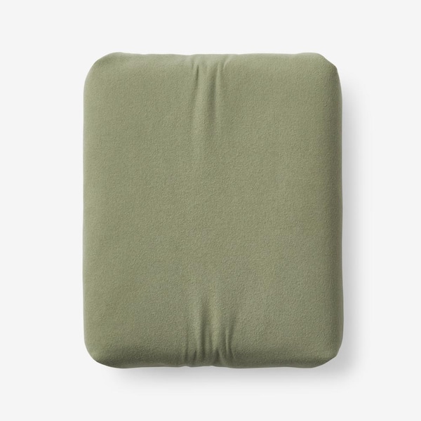 The Company Store Legends Hotel Moss Velvet Flannel Twin Fitted Sheet