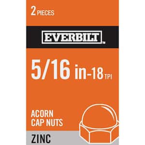 5/16 in.-18 Zinc Plated Cap Nut (2-Pack)