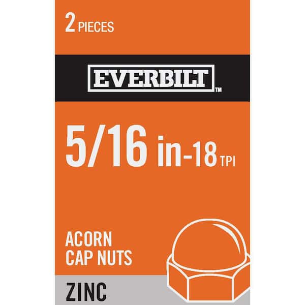 Everbilt 5/16 in.-18 Zinc Plated Cap Nut (2-Pack)