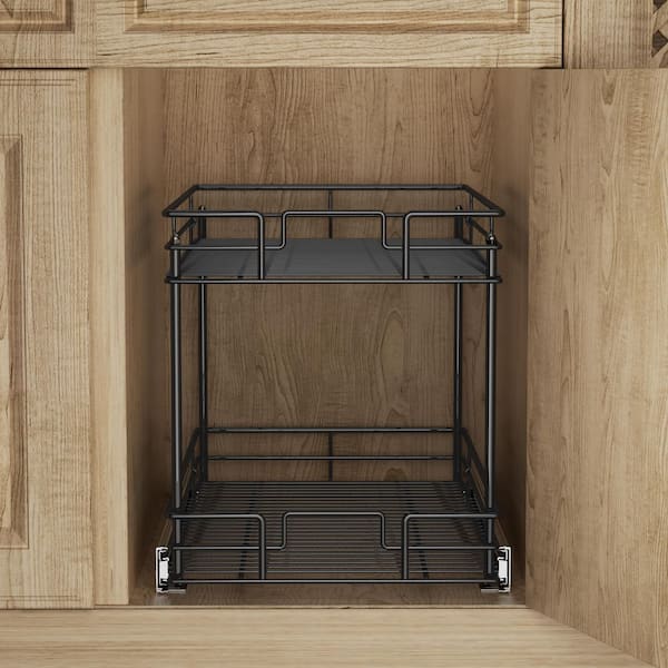 HomLux 17-in W x 16.4-in H 2-Tier Cabinet-mount Metal Soft Close