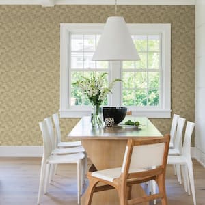 Ting Brown Abstract Woven Wallpaper Border Sample