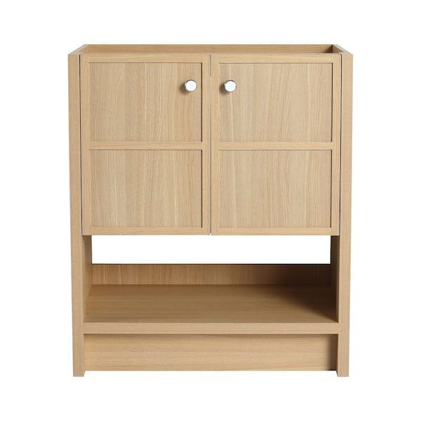 30 in. Bath Vanity Cabinet Without Top in Oak Unassembled