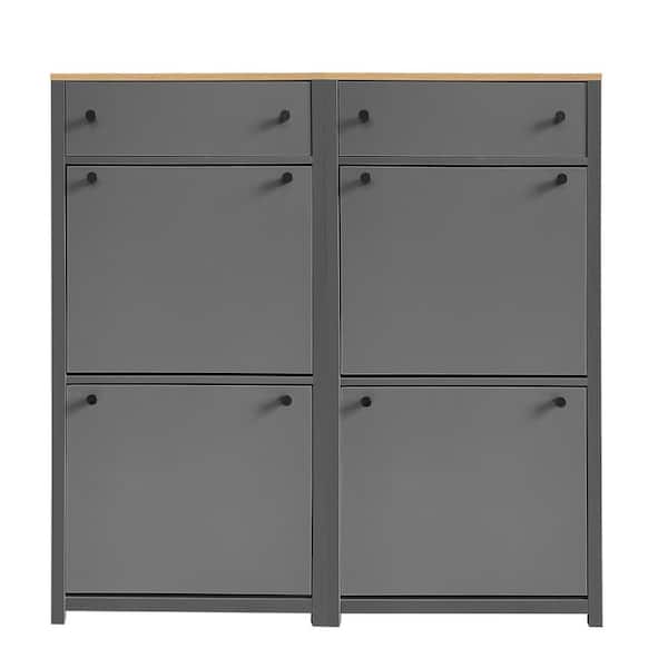Harper & Bright Designs 47.2 in. H x 47.2 in. W Gray Wood