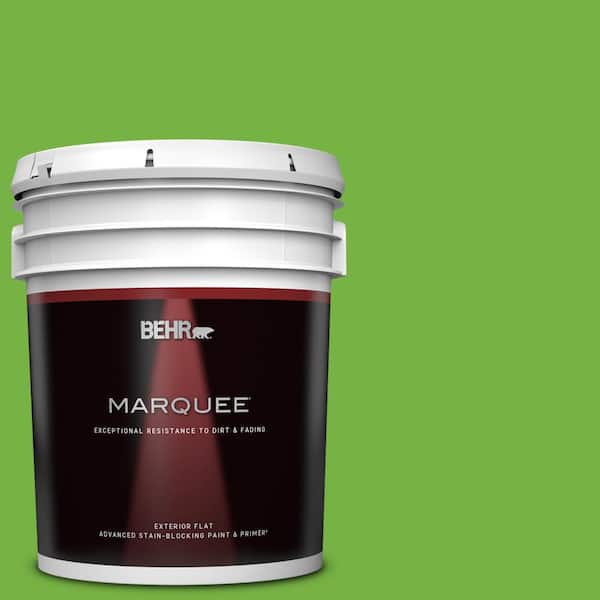 BEHR MARQUEE 5 gal. #S-G-430 Sparkling Apple Flat Exterior Paint & Primer