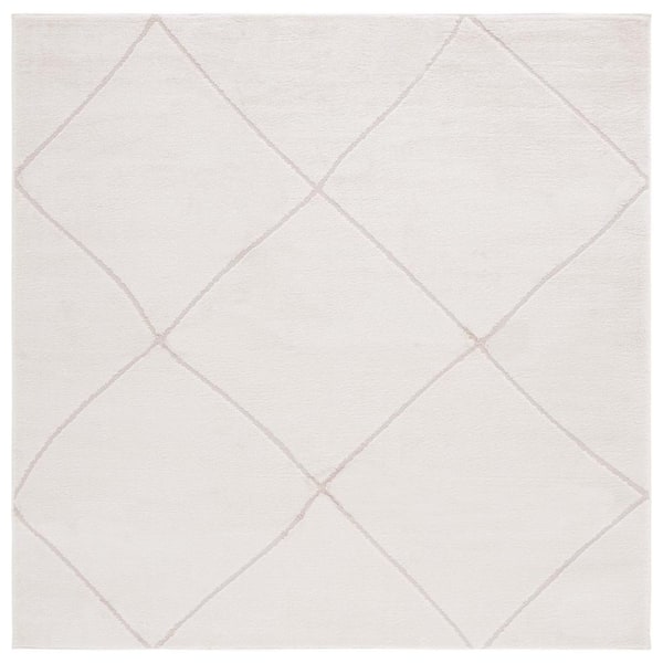 SAFAVIEH Melody Ivory/Beige 7 ft. x 7 ft. Oversized Diamond Square Area Rug