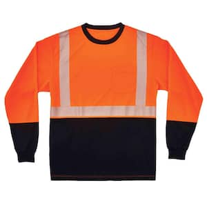 Cordova COR-BRITE Moisture Wicking Type R Class 3 Medium Long-Sleeve T-Shirt  in Lime - with Chest Pocket V511M V511M - The Home Depot