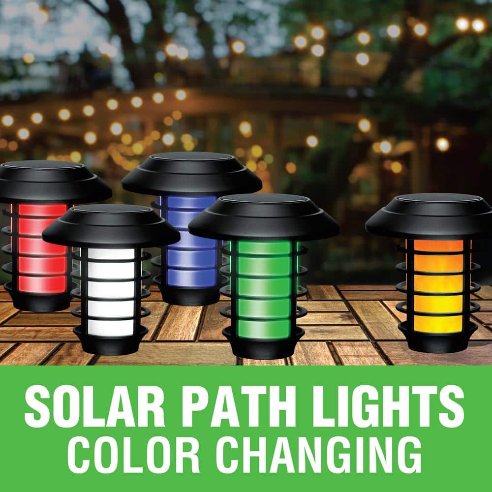 Bell+Howell Color Changing LED Solar Pathway Lights 4-Pack