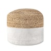 nuLOOM Janis Braided Jute Filled Ottoman Natural Round Pouf FRSVJT05A