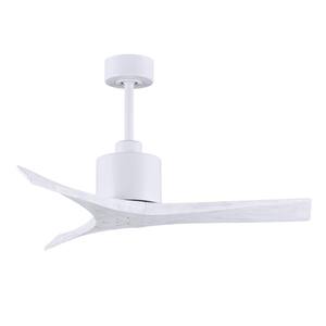 Mollywood 42 in. Indoor Matte White Ceiling Fan