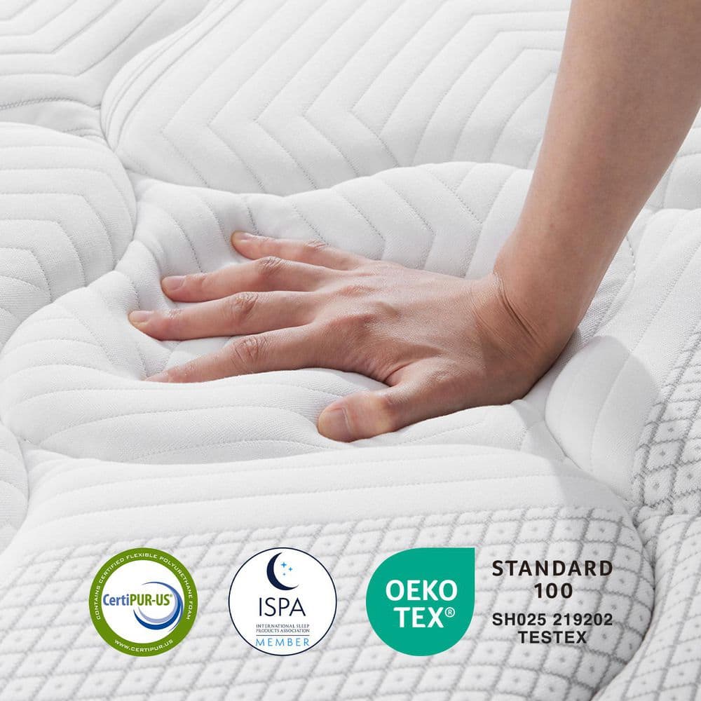 Queen Medium Memory Foam 14" Hybrid Mattress, Pressure Relief & Motion Isolation - thumbnail 6