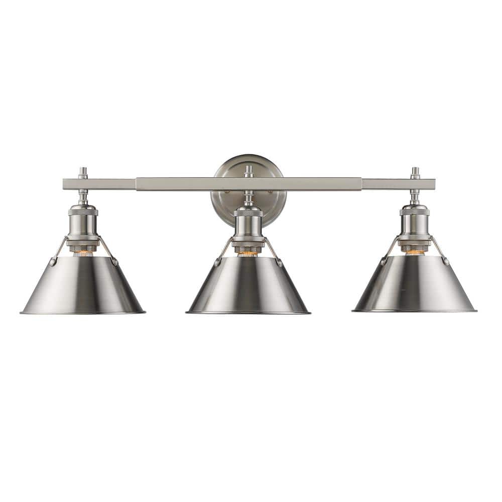 Orwell PW 3-Light Pewter Bath Light with Pewter Shade price history on PriceWatchPro
