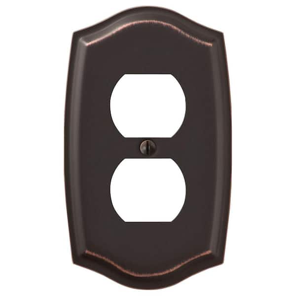 Hampton Bay Vineyard Aged Bronze 1-Gang Duplex Steel Wall Plate (4-Pack)