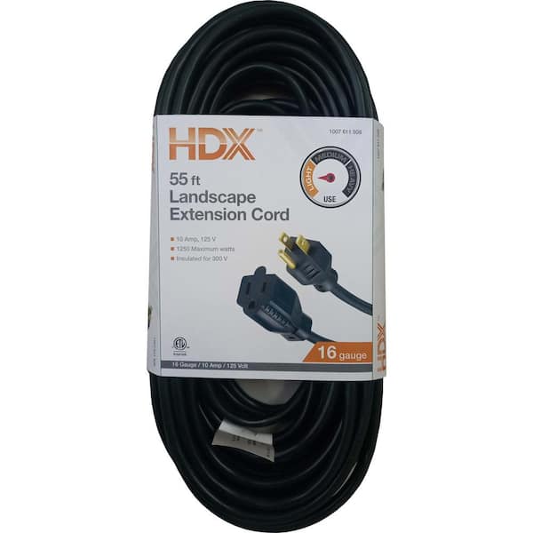HDX 75 ft. 16/3 Green Outdoor Extension Cord (1-Pack) SJTW16375GN