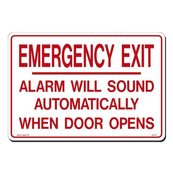Lynch Sign 14 in. x 10 in. Emergency Exit Sign Printed on More Durable, Thicker, Longer Lasting Styrene Plastic